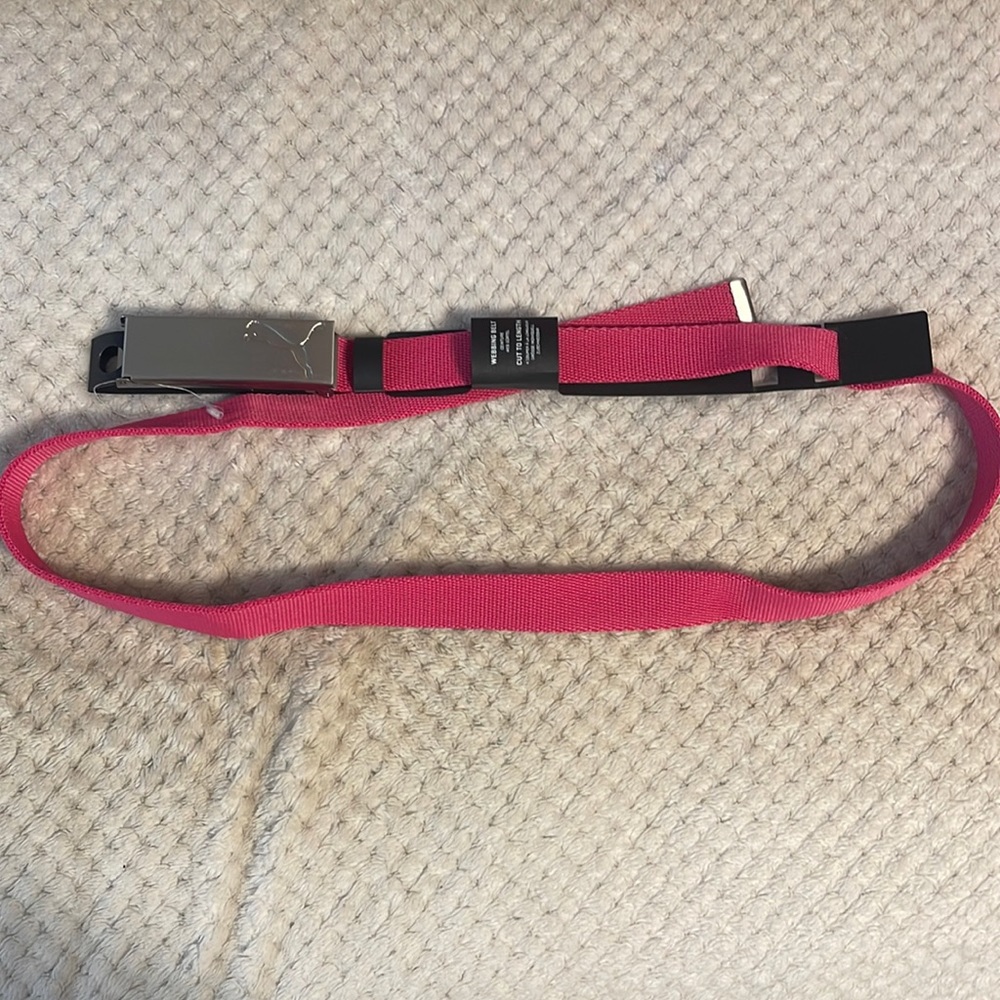 Ladies pink puma adjustable belt